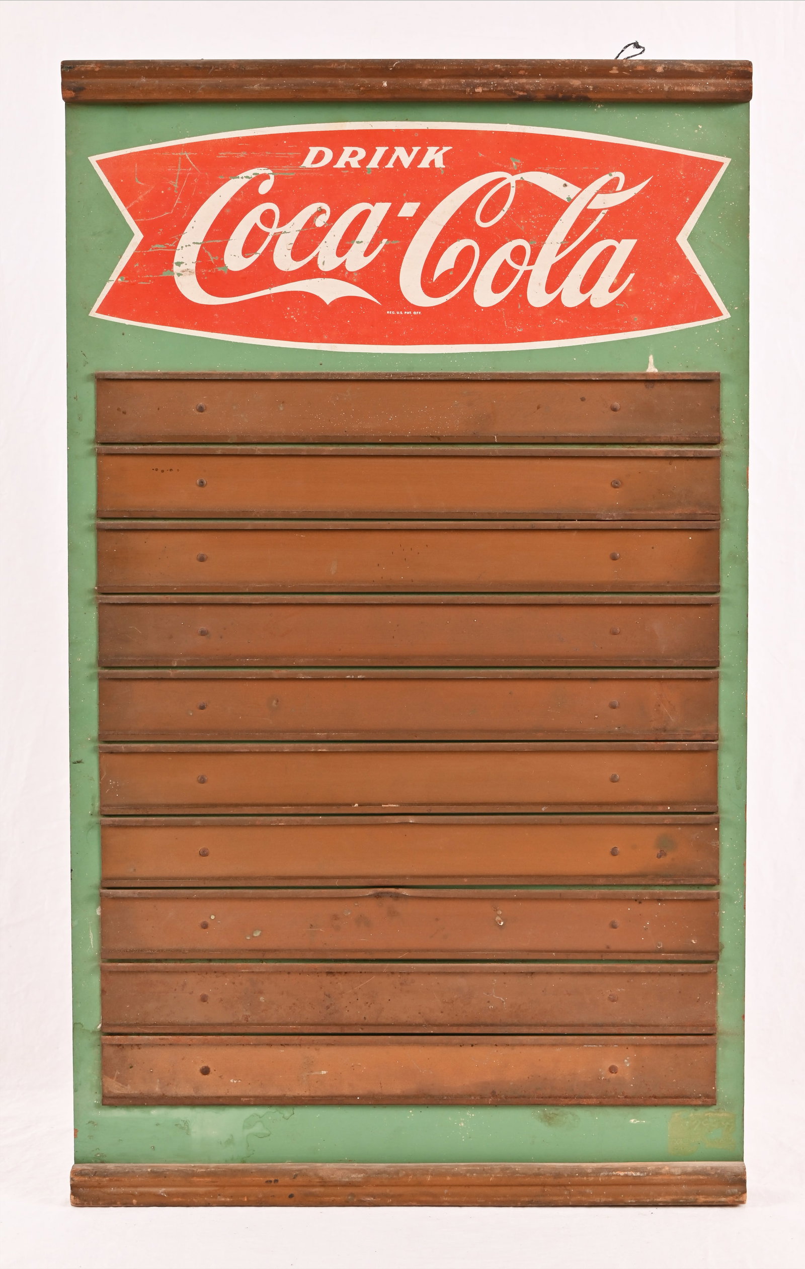Coca-Cola Fish Tail Menu Sign: 17.25" x 29.25"