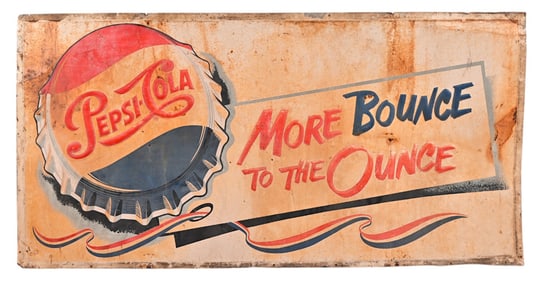 Pepsi Advertising Large Tin Sign