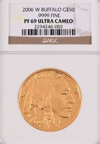 2006 W Buffalo $50 Gold Coin NGC PF69 Ultra Cameo