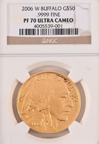 2006 W Buffalo $50 Gold Coin PF70 Ultra Cameo