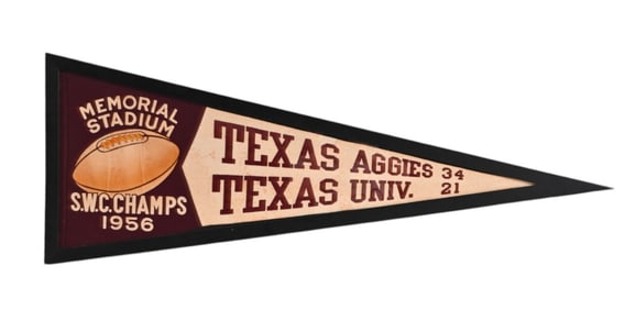 Texas A&M vs. Texas University 1956 Pennant