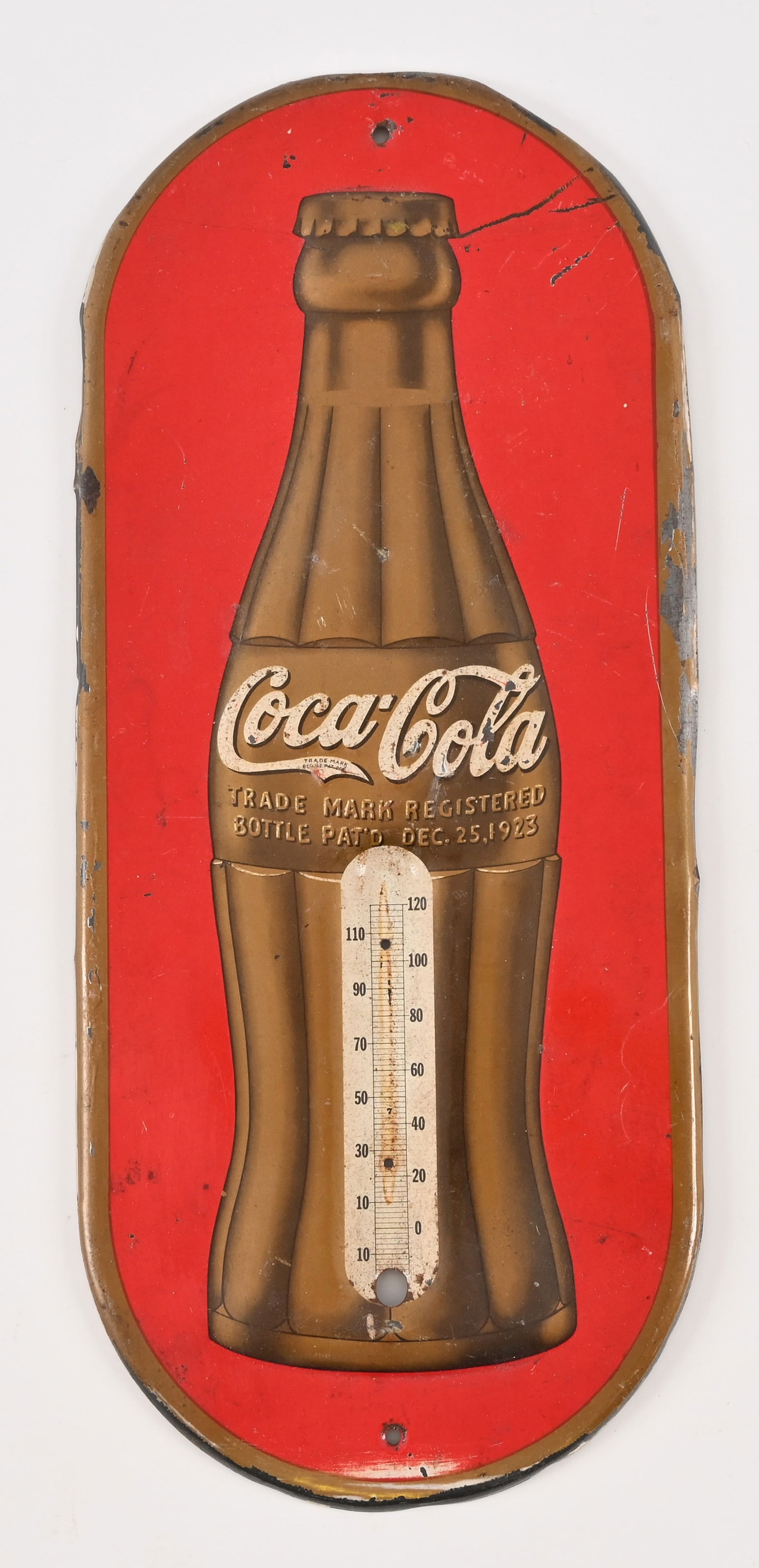 Coca-Cola Embossed Advertising Thermometer (1 of 4)