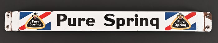 Pure Spring Porcelain Door Push Sign