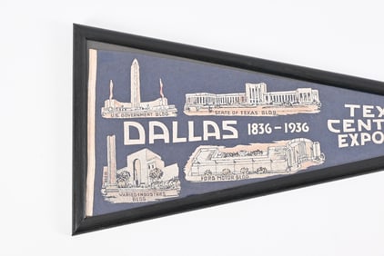 Dallas Texas Centennial Expo 1936 Souvenir Pennant