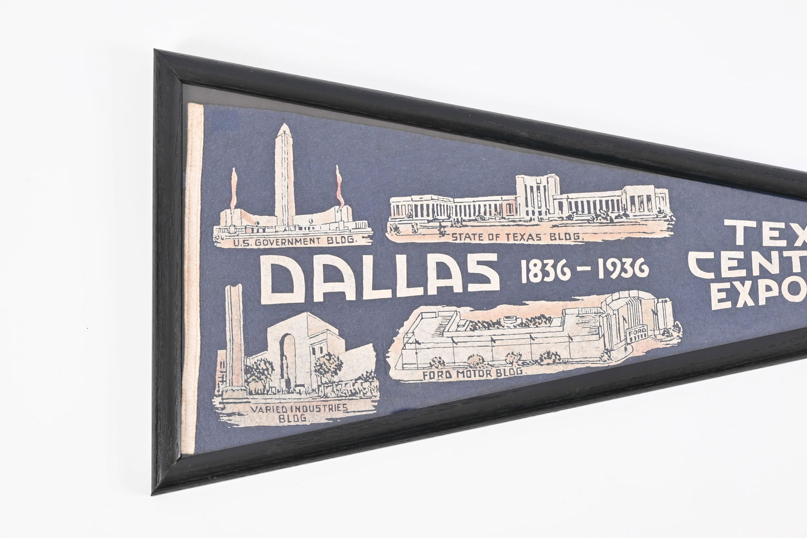 Dallas Texas Centennial Expo 1936 Souvenir Pennant (1 of 3)