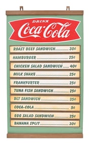 Coca-Cola Fishtail Menu Board Sign