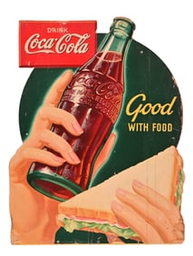 Coca-Cola Advertising Cardboard Store Display Sign