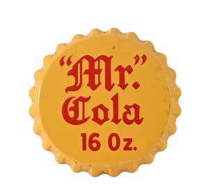 Mr. Cola Vintage Tin Bottle Cap Sign