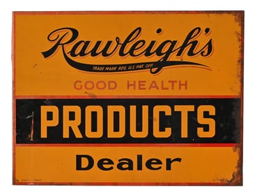 Rawleigh's Good Health Products Metal Flange Sign