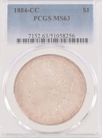 1884 Carson City Morgan Silver Dollar PCGS MS63