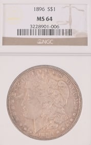 1896 Morgan Silver Dollar NGC MS64