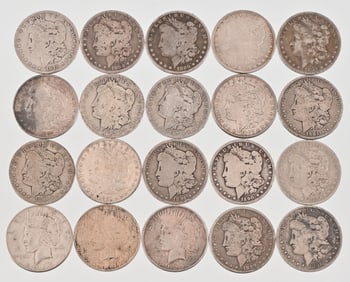 Roll (20) Morgan / Peace Silver Dollars