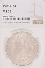 1902-O Morgan Silver Dollar NGC MS65