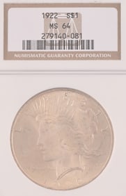 1922 Peace Silver Dollar NGC MS64