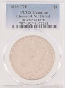 1878 / 7TF Morgan Silver Dollar PCGS UNC