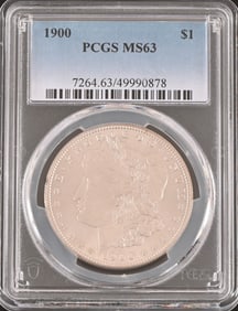 1900 Morgan Silver Dollar PCGS Graded MS63