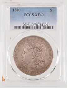 1880 Morgan Silver Dollar PCGS Graded XF40