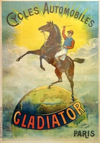 Gladiator Cycles and Automobiles Poster