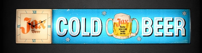 Vintage Jax Cold Beer Lighted Clock
