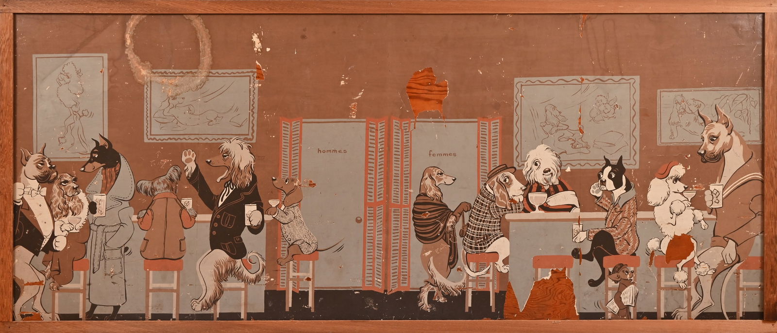 Huge French Dog Bar Print From Cotten's BBQ (1 of 9)