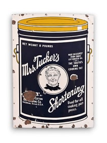 Mrs. Tucker's Shortening Texas Porcelain Sign
