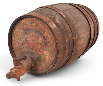 Coca-Cola Wooden 5 Gallon Syrup Keg