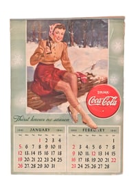 Coca-Cola 1940 Advertising Calendar