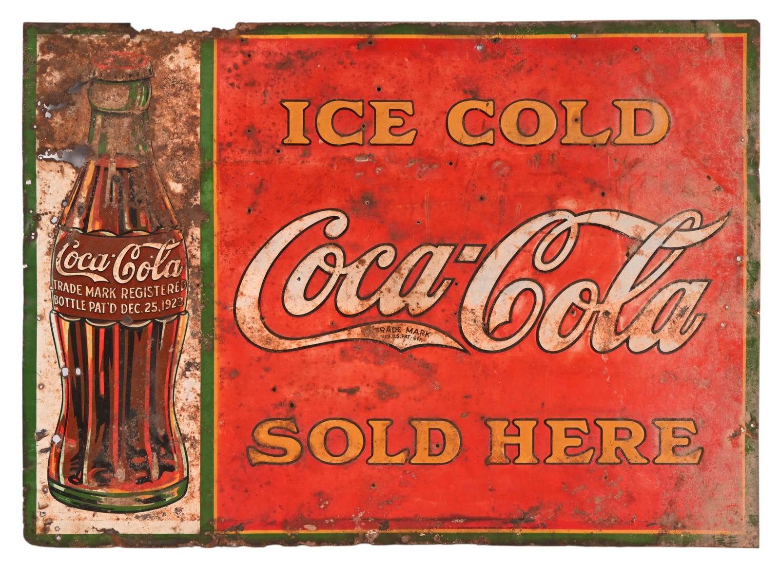 Early Coca-Cola Advertising Tin Sign (1 of 4)