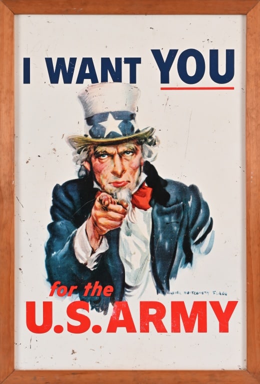 U.S. Army "Uncle Sam" Recruitment Metal Sign (1 of 8)
