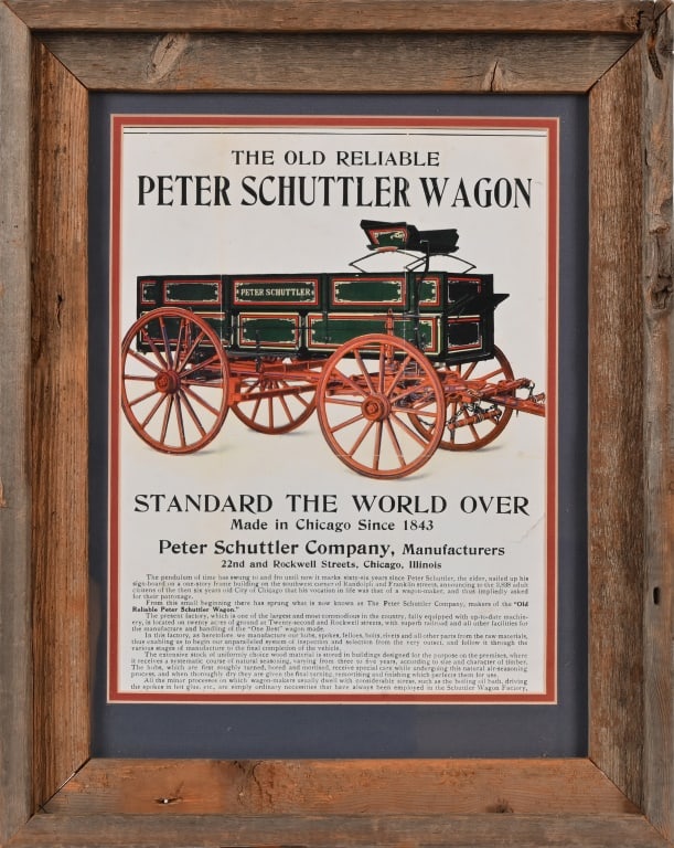 Peter Schuttler Wagon Framed Advertisement (1 of 3)
