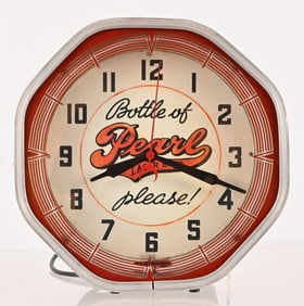 Pearl Beer Neon Advertising Clock