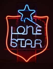 Lone Star Beer Neon Shield Sign