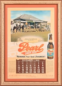 Pearl Beer Judge Roy Bean 1939 Calendar