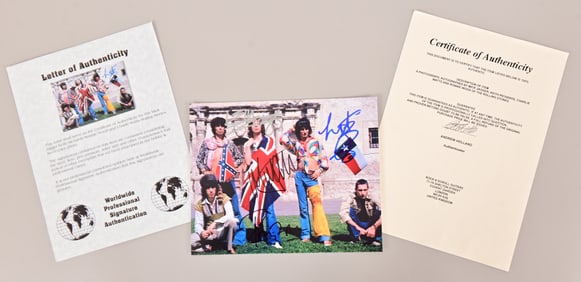 Rolling Stones 1975 Signed Alamo 8x10 Photo