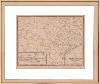 Mitchell's Map of Texas 1852