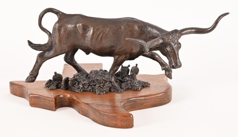 Texas Longhorn Bronze By Jack Bryant Jr.