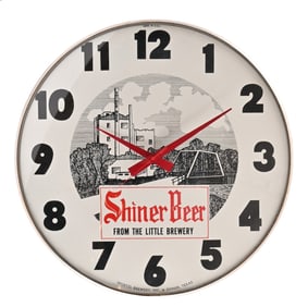 Shiner Beer Advertising Clock