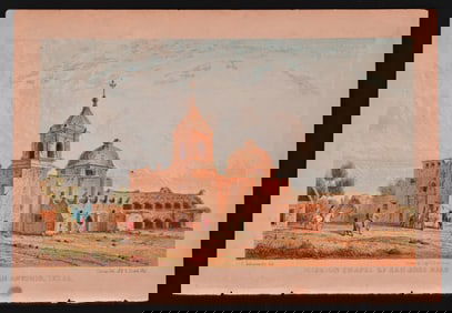 Mission San Jose, San Antonio Lithograph Print