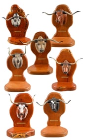 "The Magnificent Seven" Longhorn Bronze Set