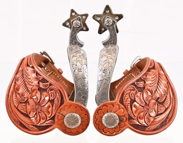 Silver Mounted Parade Spurs Circa 1940's