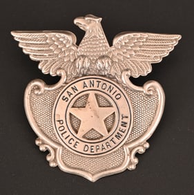 San Antonio Texas Police Dept. Vintage Cap Badge