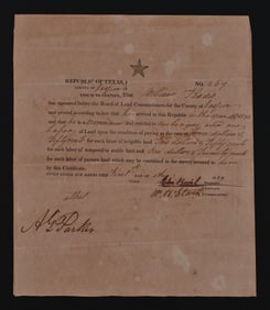 1839 Republic of Texas Document