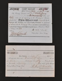 1855 Bexar County Texas Juror Voucher & Warrant