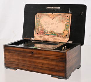 Antique French Cylinder Music Box