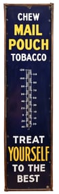 Mail Pouch Tobacco Porcelain 6 Foot Thermometer