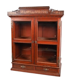 Antique P. Lorillard & Co. Cigar Humidor Cabinet
