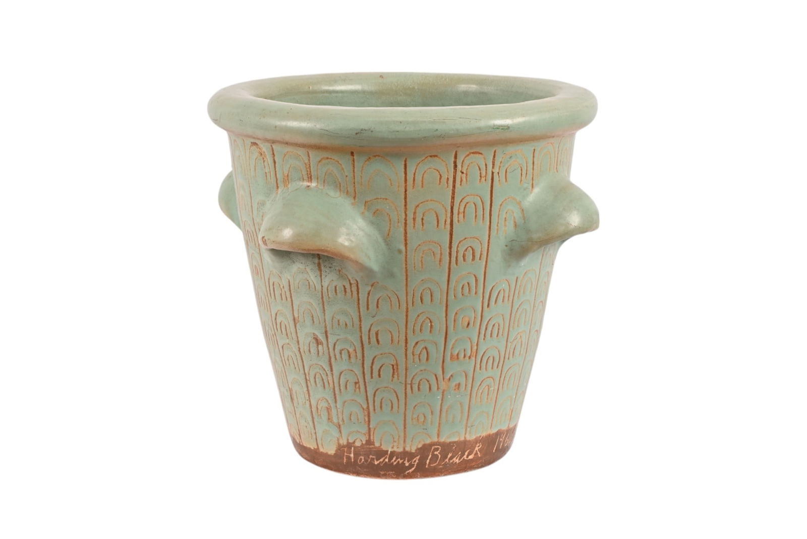 Harding Black Large Planter Texas Art Pottery: Harding Black (1912-2004), large planter dated 1960, measures 18" wide by 20" tall.