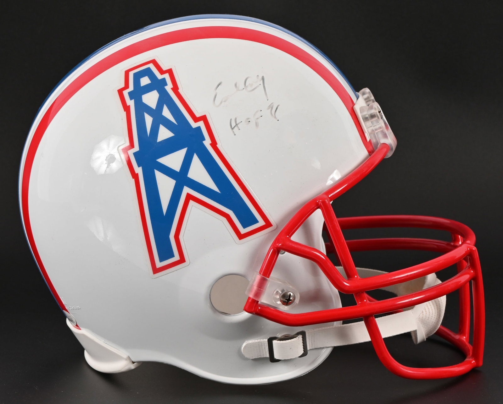 Earl Campbell Signed Houston Oilers Helmet: Signed Earl Campbell HOF 91. JSA authenticated