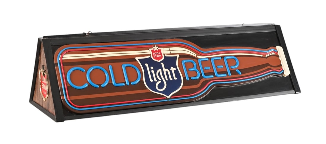 Lone Star Light Beer Vintage Pool Table Lamp: Very good condition plastics
