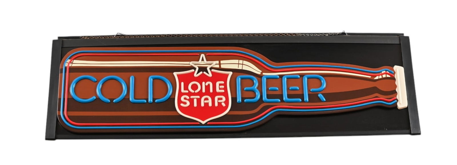 Lone Star Beer Vintage Pool Table Lamp: Very good plastics, working condition. Measures 13 x 16 x 39